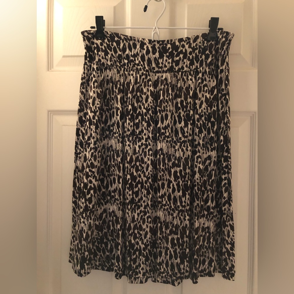 Ann Taylor, Brown/Black/Off-White Skirt, Size S